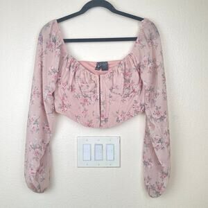 Windsor Womens Top Sz S Corset Cottage Fairy Coquette Milkmaid Princess Feminine